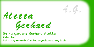 aletta gerhard business card